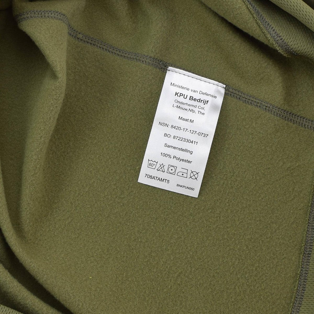 Original Dutch Military Thermal Undershirts Breathable Quick Drying Olive
