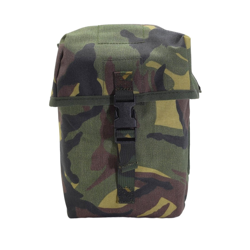 Original Dutch Military DPM camo molle pouch with buckle closure for tactical gear and outdoor use.