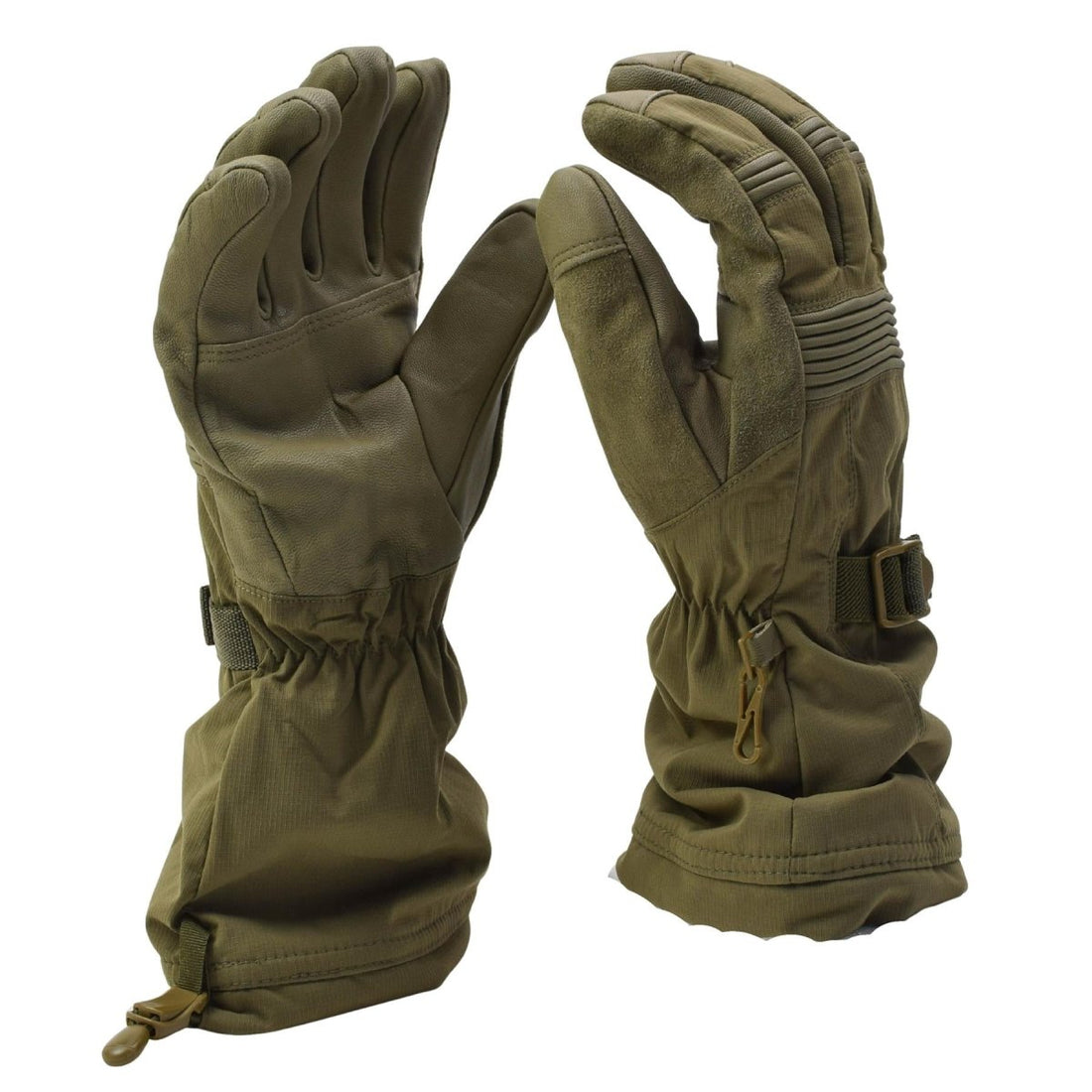 Original Dutch Military Winter ECWS Gloves Waterproof Goatskin Palm Olive