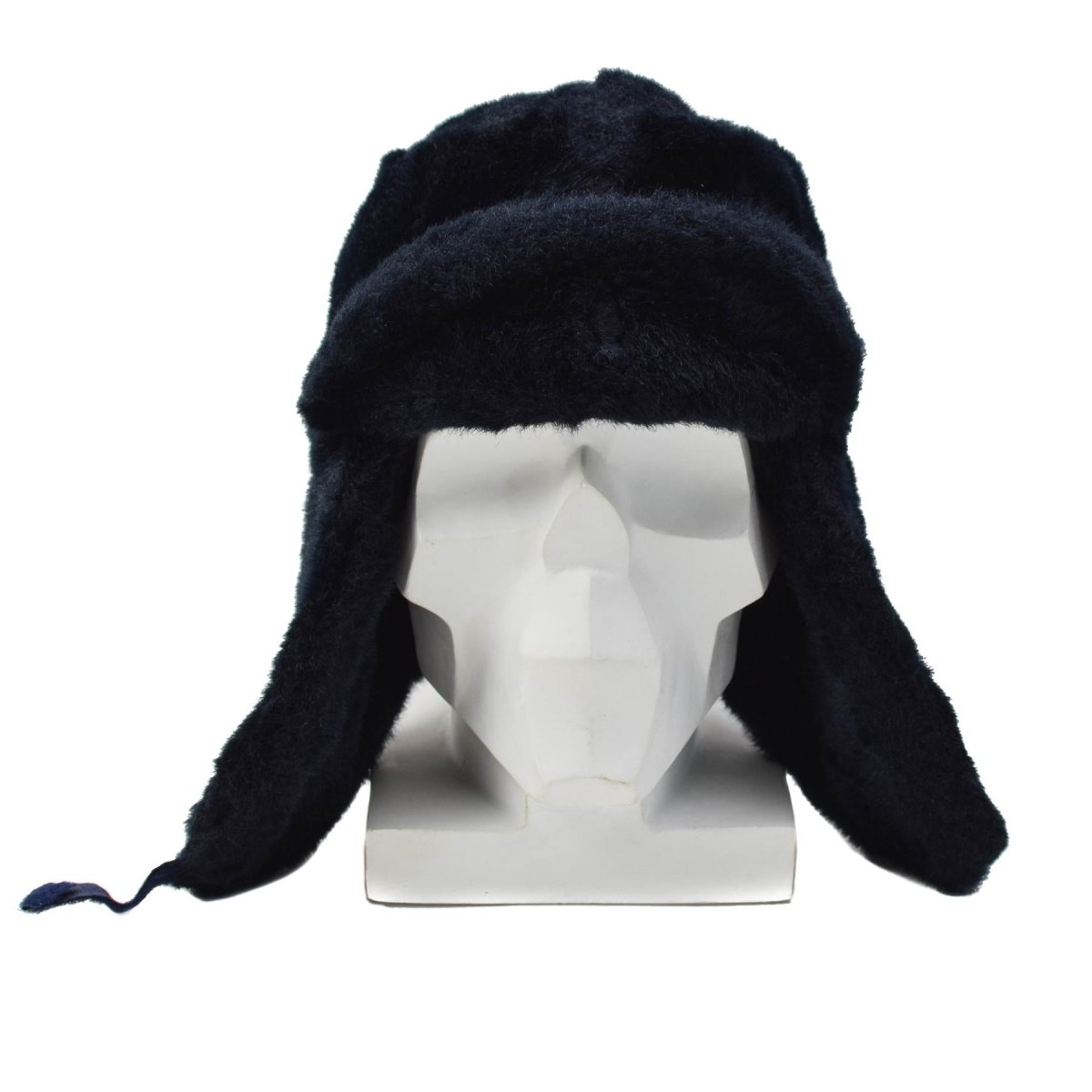 Original Dutch Police Winter Hat Fold Down Ear Flaps Reinforced Forehead Blue
