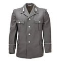 Original East German Military Dress Jacket Epaulets Collar Patches Gray