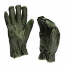 Original French Military Combat Leather Gloves Olive - GoMilitar