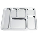 Original French Military food tray stainless steel food divider mess hall NEW - GoMilitar