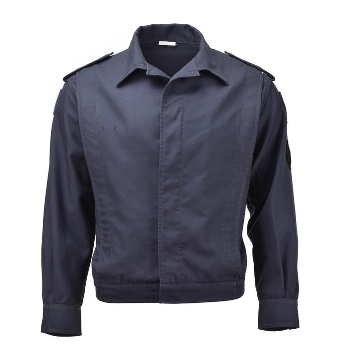 Original French Military jacket alpine troops field uniform cotton solid blue - GoMilitar