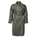 Original French military olive long rain coat all seasons waterproof belted NEW - GoMilitar
