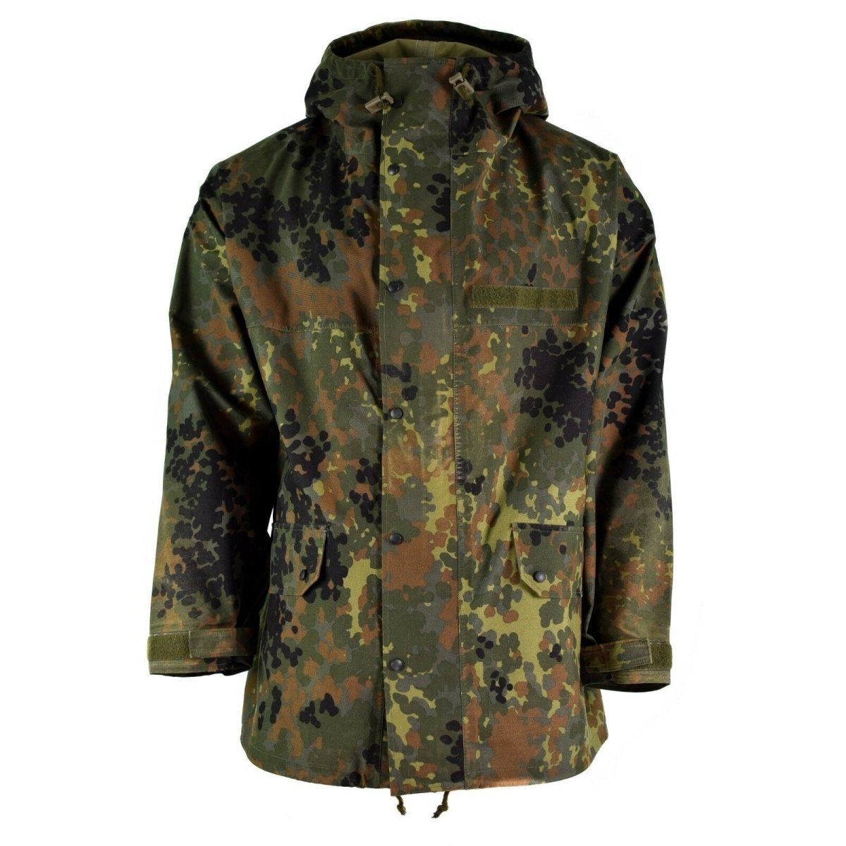 Original German army field Jacket GoreTex Flecktarn waterproof rain gear parka