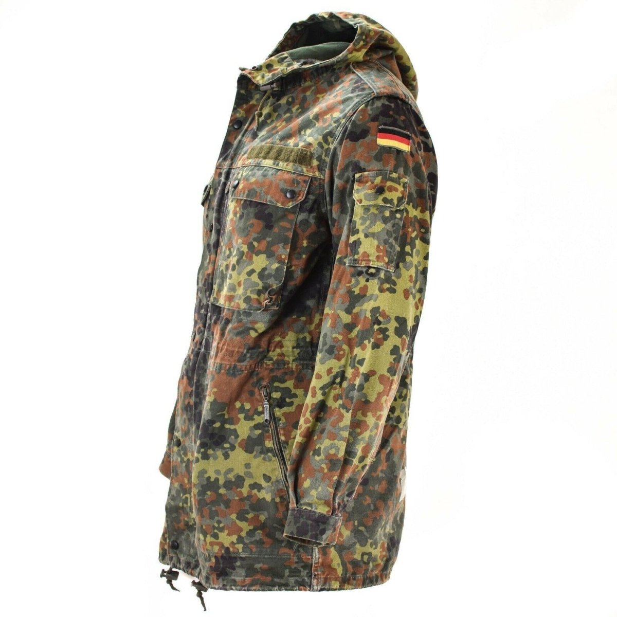 Original German army field jacket parka military issue Flecktarn camo w liner
