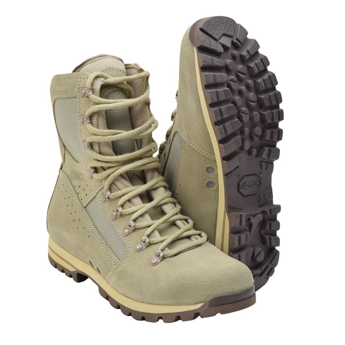 Original German army khaki leather boots lightweight antistatic sole shoes NEW - GoMilitar