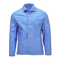 Original German Army Pajama Shirt Long Sleeve Button Front Sleepwear Blue