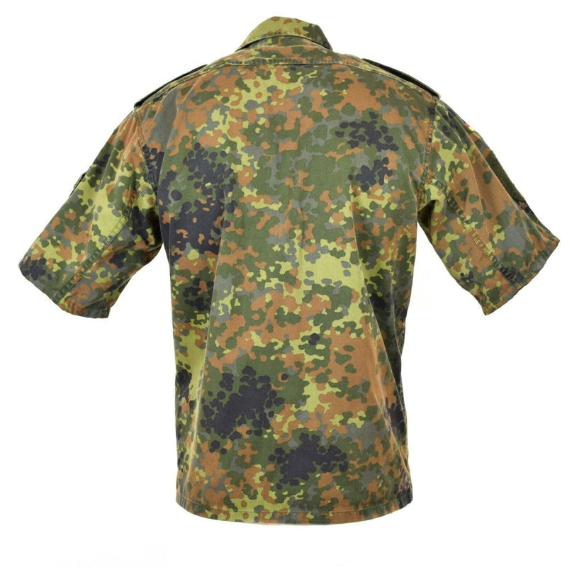 Original German army shirt zipped flecktarn short sleeves combat BW Army issue - GoMilitar