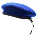 Original German Army Wool Beret Bundeswehr Military Surplus Cap Blue