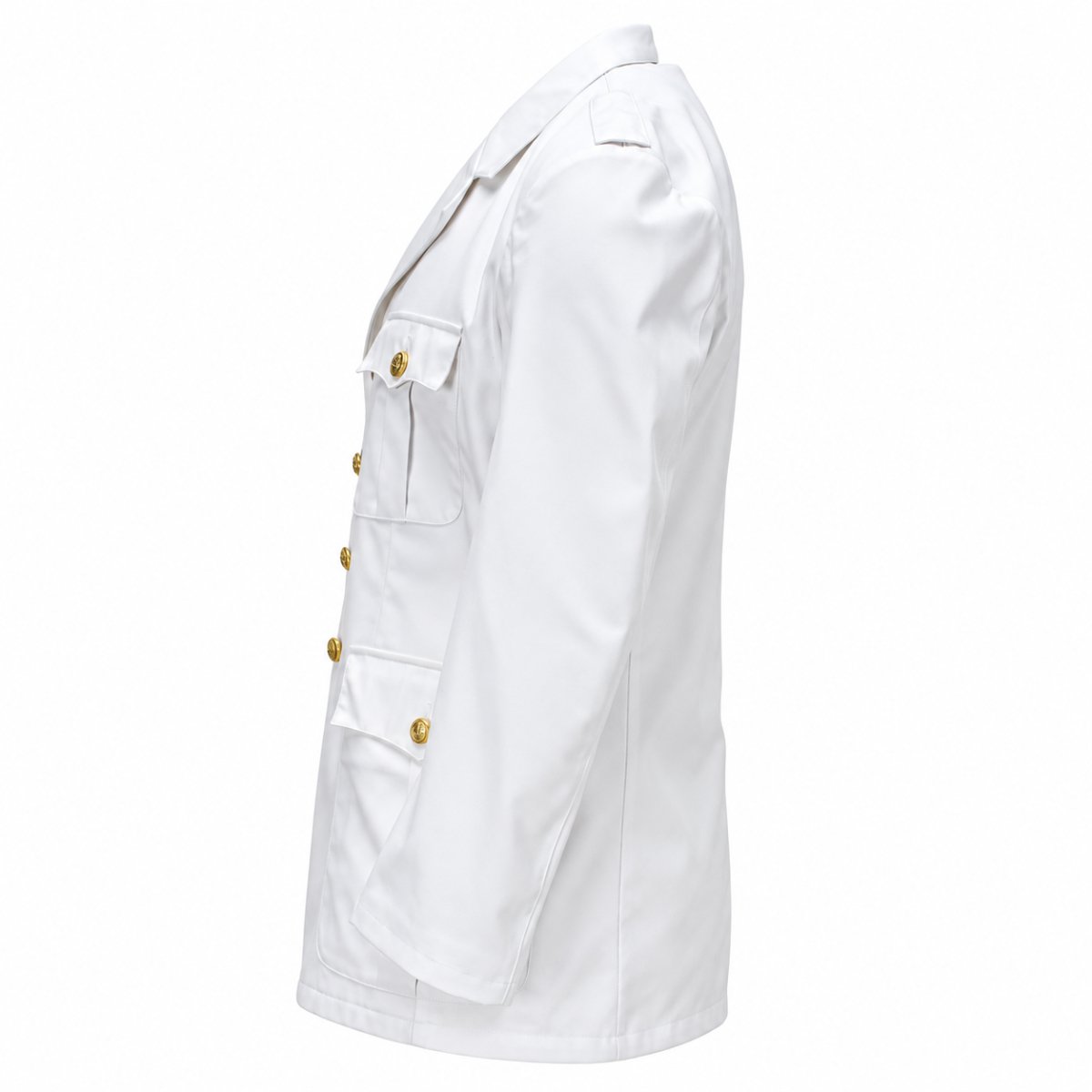 Original German Bundeswehr Dress Jacket Formal Blazer Gold Buttons White