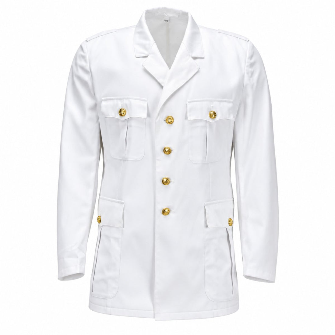 Original German Bundeswehr Dress Jacket Formal Blazer Gold Buttons White