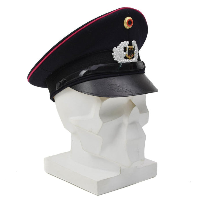 Original German Fire Department Brigade Peaked Cap Cockade BGS Badge Blue - GoMilitar