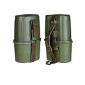 Original German Military Flask 0.8L Plastic Canteen Aluminium Cup Olive