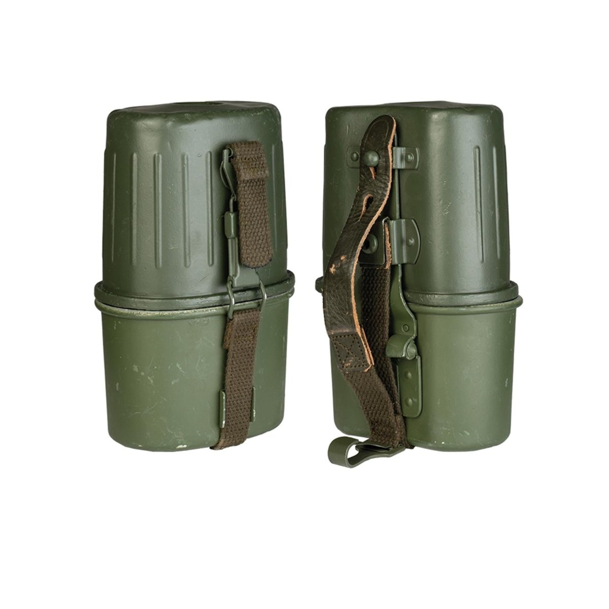Original German Military Flask 0.8L Plastic Canteen Aluminium Cup Olive