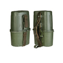 Original German Military Flask 0.8L Plastic Canteen Aluminium Cup Olive - GoMilitar