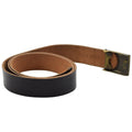 Original German Military Leather Trousers Belt Bundesmarine Army Navy Black