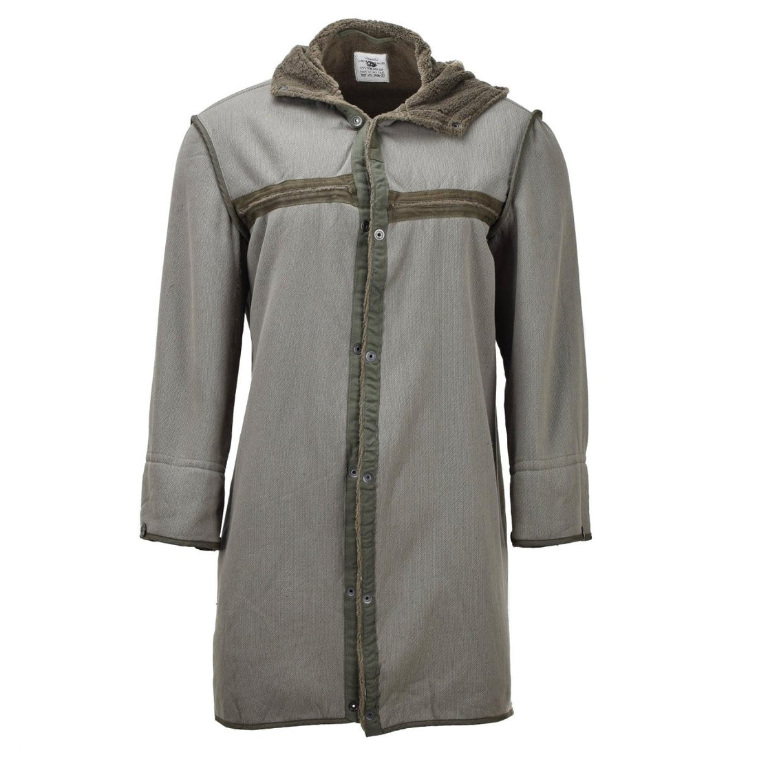 Original German military long parka faux fur liner thermal hooded army olive