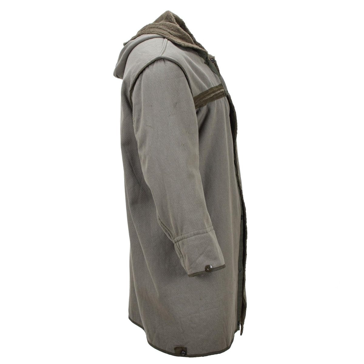 Original German military long parka faux fur liner thermal hooded army olive