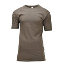 Original German Military Thermal Undershirt Cotton Short Sleeve Surplus Olive in breathable durable cotton for outdoor gear use
