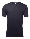 Original German Military Undershirt Short Sleeve Army Issued Surplus Black made of breathable 100% natural cotton for comfort and durability