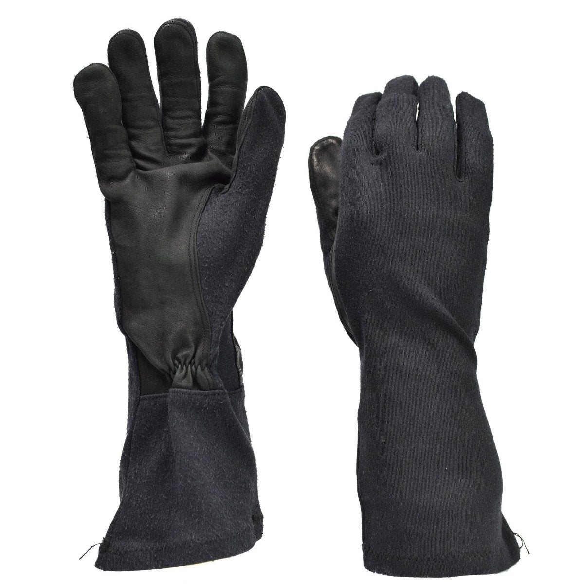 Original Germany army long gloves black aramid heat resistant tactical surplus