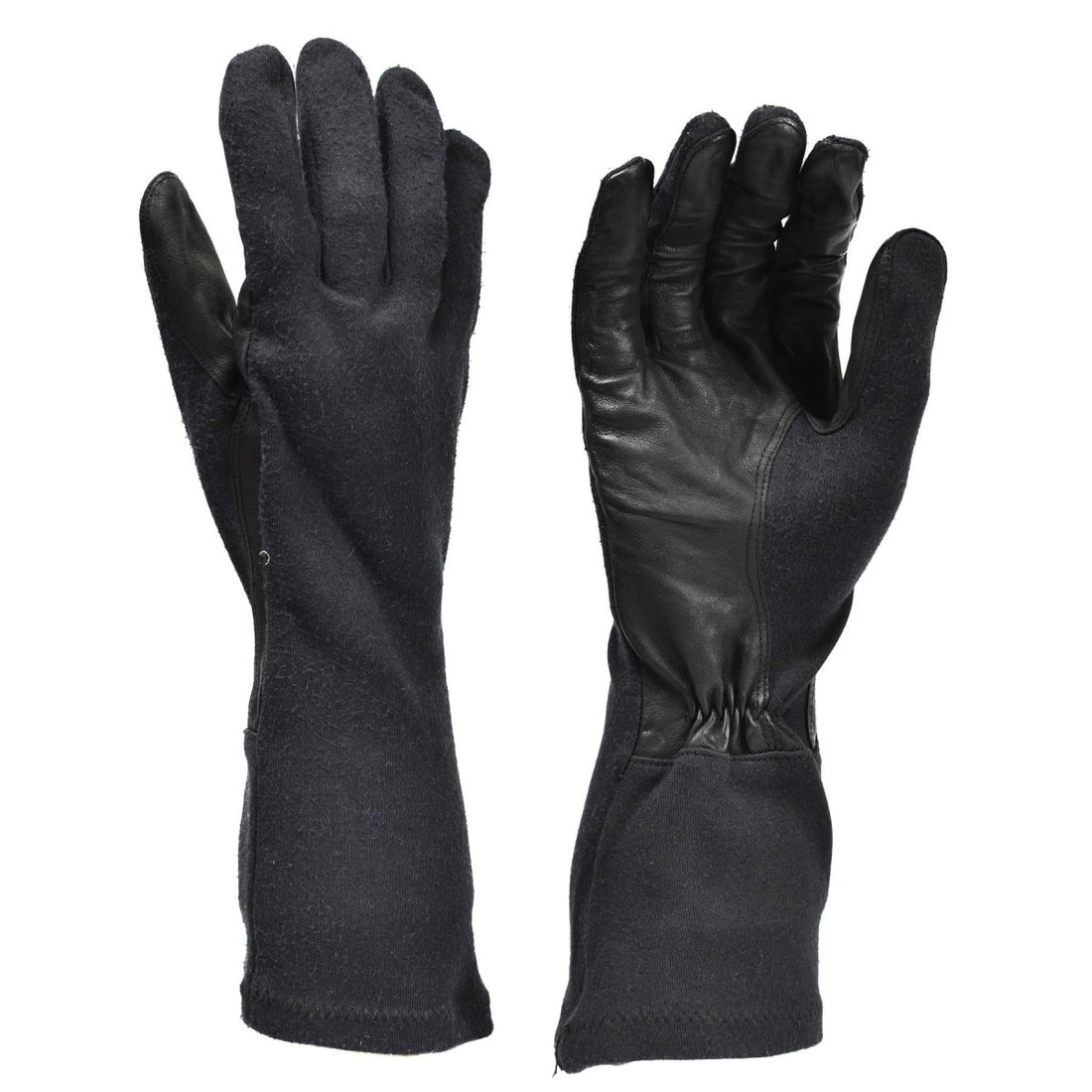 Original Germany army long gloves black aramid heat resistant tactical surplus