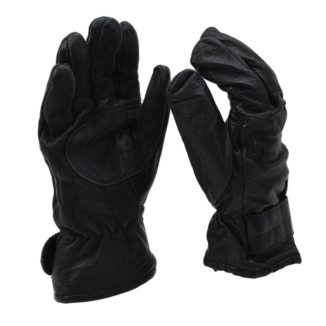 Original Hungarian Army Leather Gloves Lined Military Winter Outdoor Black