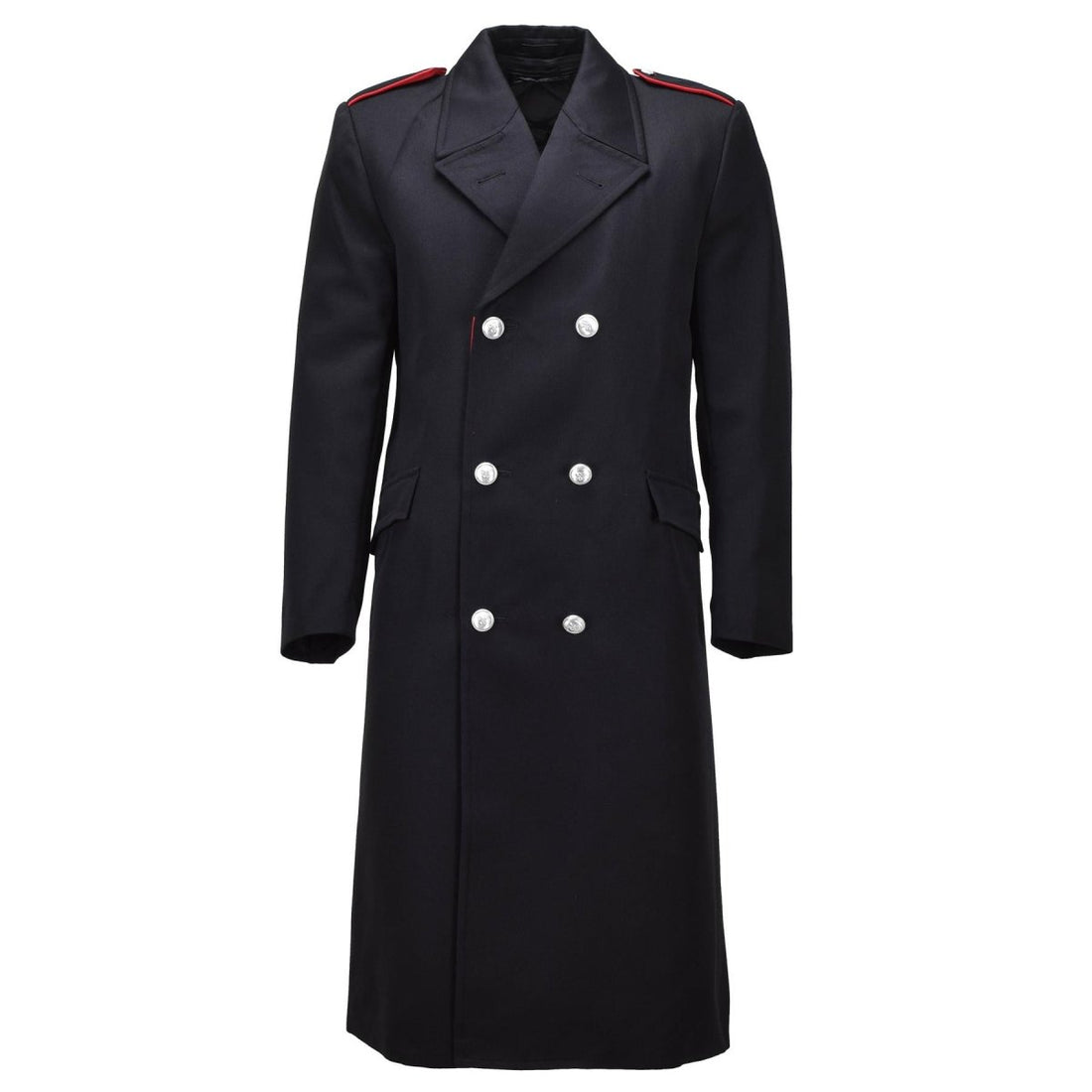 Original Italian Army Carabinieri Wool Coat Double Breasted Uniform Black