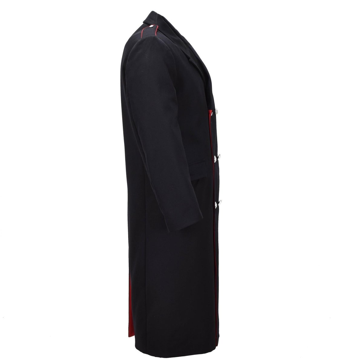 Original Italian Army Carabinieri Wool Coat Double Breasted Uniform Black