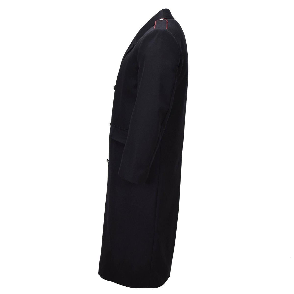 Original Italian Army Carabinieri Wool Coat Double Breasted Uniform Black