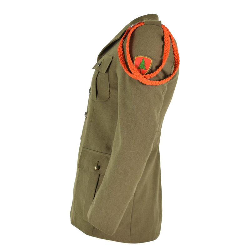 Original Italian army jacket brown parade uniform dress wool military issue - GoMilitar