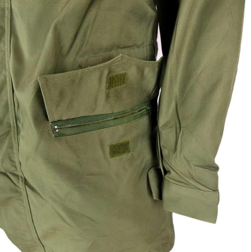 Original Italian army olive green parka military jacket BDU surplus issue coat