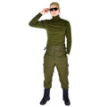 Original Italian army tricot shirt zipper Undershirt F1 thermal Green OD NEW