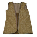 Original Italian military brown liner vest quilt faux fur vintage warm khaki - GoMilitar
