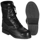 Original Italian Military Combat Boots Lightweight Leather Semi Seasional Black - GoMilitar
