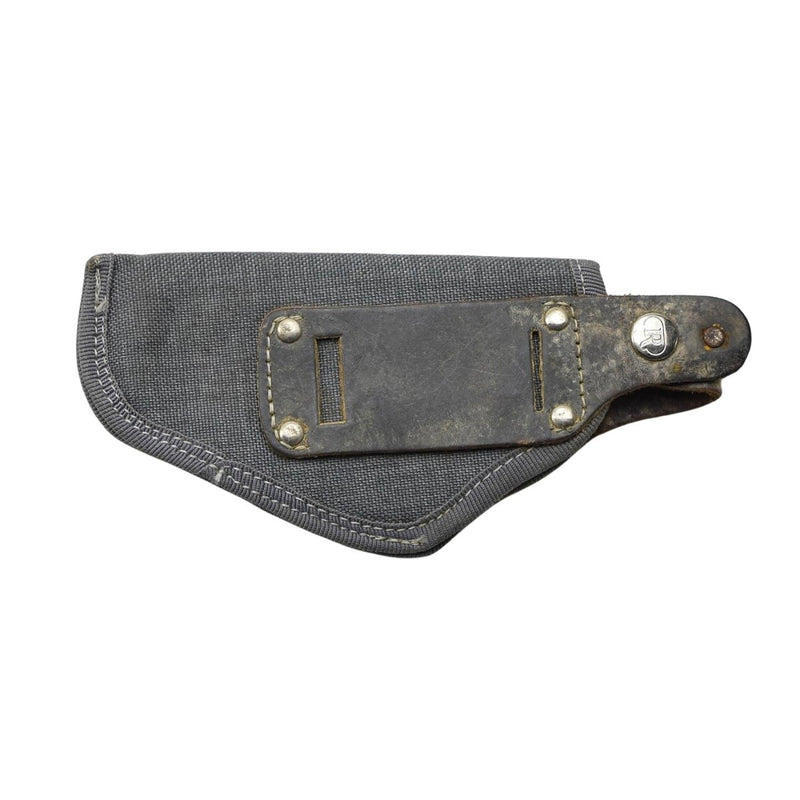 Original Italian Military Pistol Holster Nylon Snap Button Closure Gray
