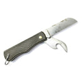 Original Italian Military pocket knife folding can opener plastic handle olive