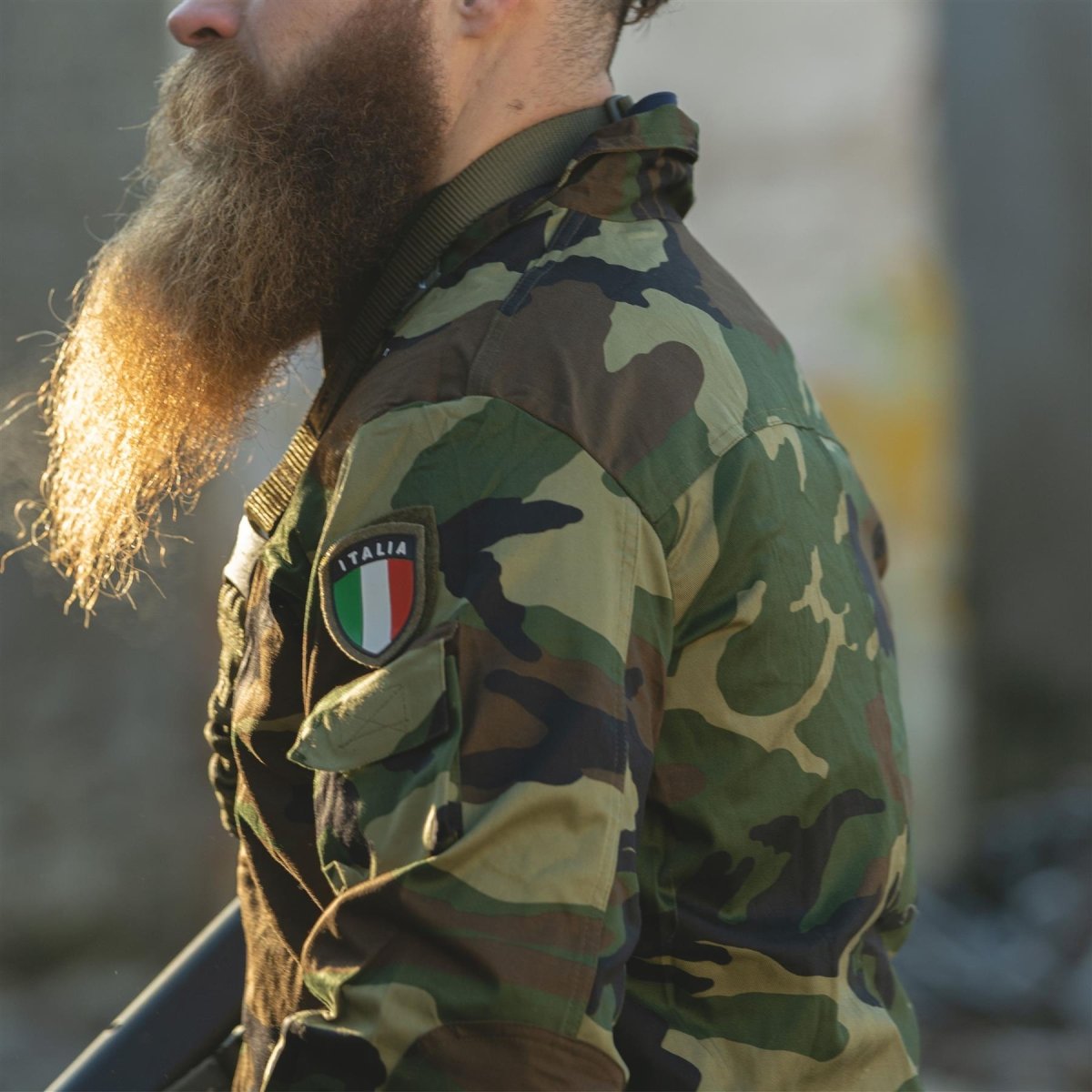 Original Italy military combat jacket lightweight woodland camo army surplus NEW