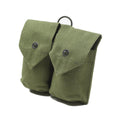 Original Norwegian army magazine pouch vintage double ammo bag green canvas NEW