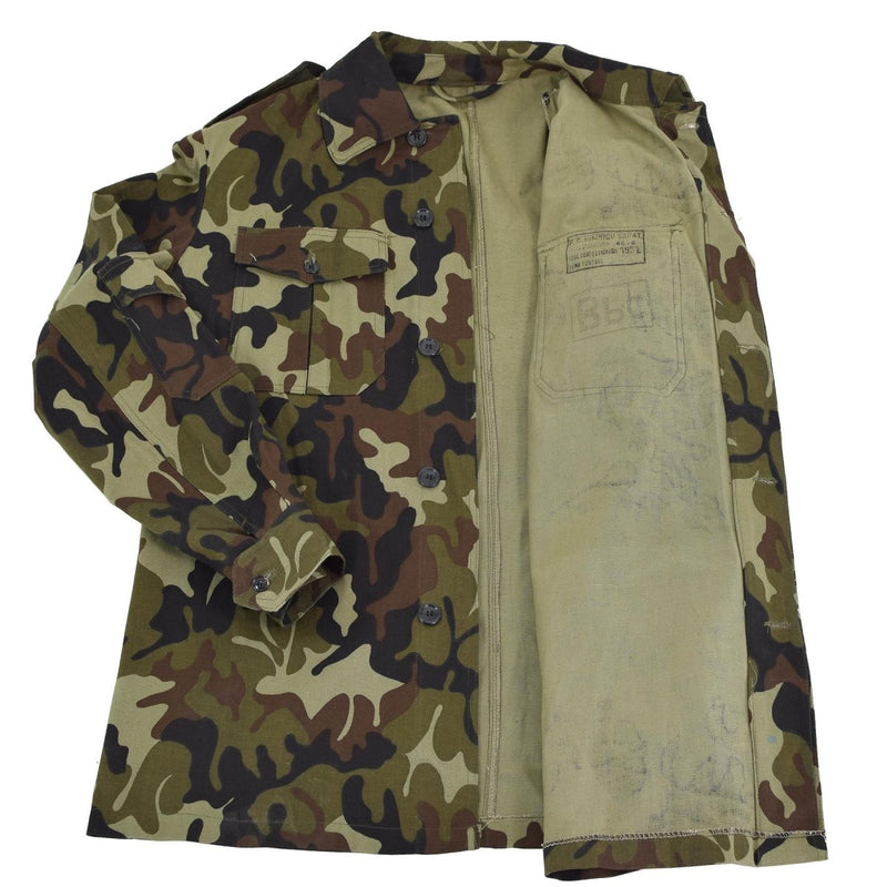 Original Romanian troops field jacket m93 camo leaf BDU parka military issue - GoMilitar