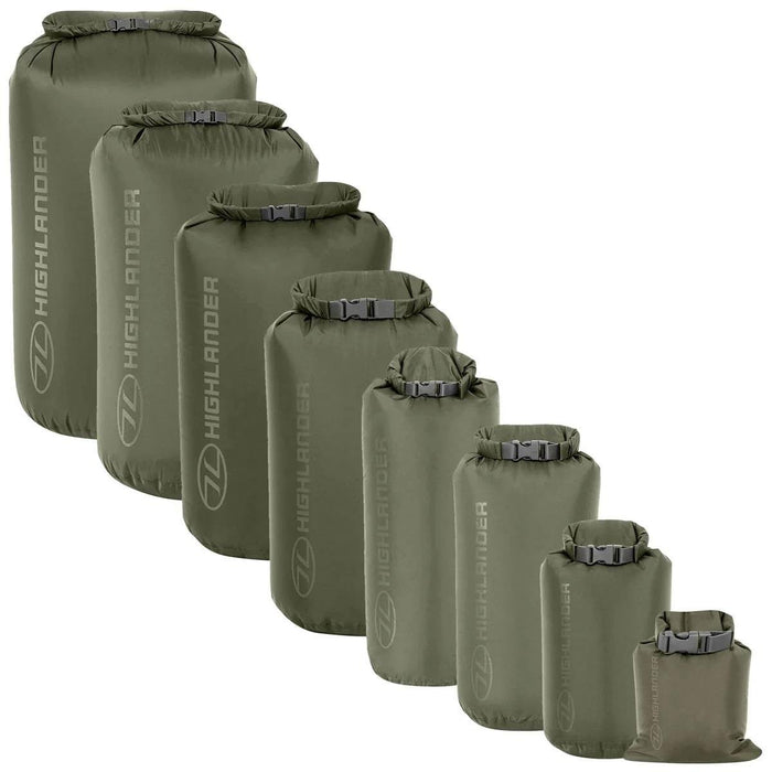 Original Scottish Military Dry Bags 1L–40L Roll Top Quick Release Buckle Olive - GoMilitar