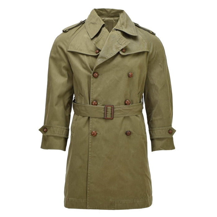 Original Spanish Military Trench Coat Gabardine Formal Field Beige - GoMilitar