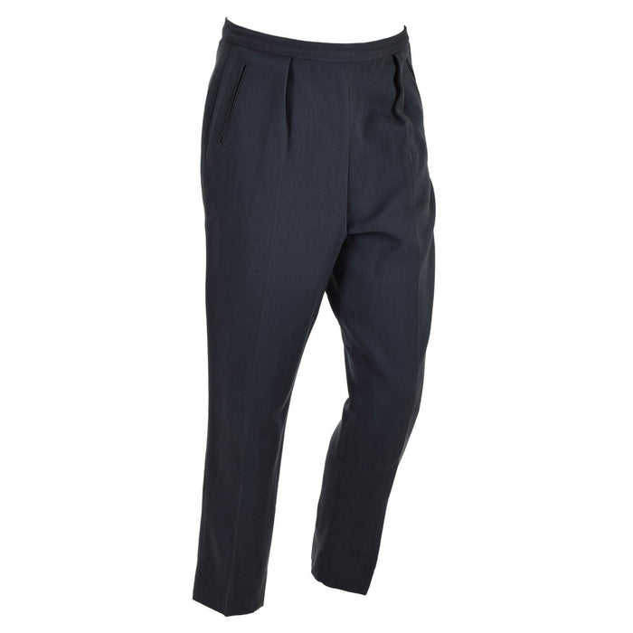 Original Swedish Military Formal Pants Slash Pockets Front Pleats Blue - GoMilitar