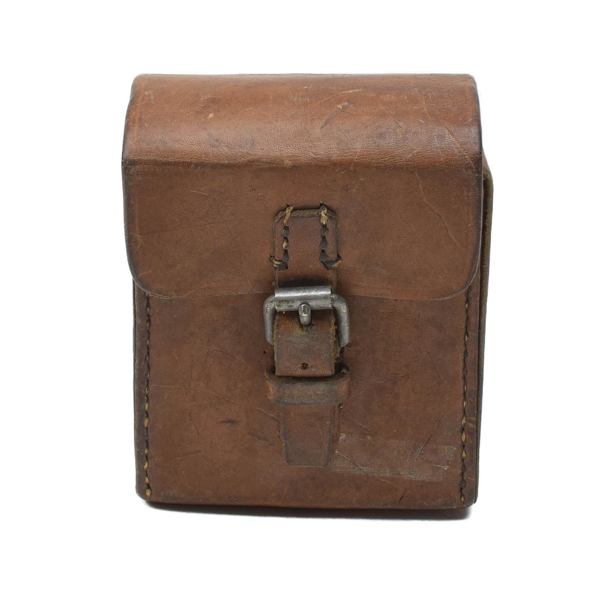 Original Swedish military hard leather belt pouch universal magazine bag vintage