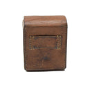 Vintage Swedish military hard leather belt pouch magazine holder with buckle and universal attachment strap