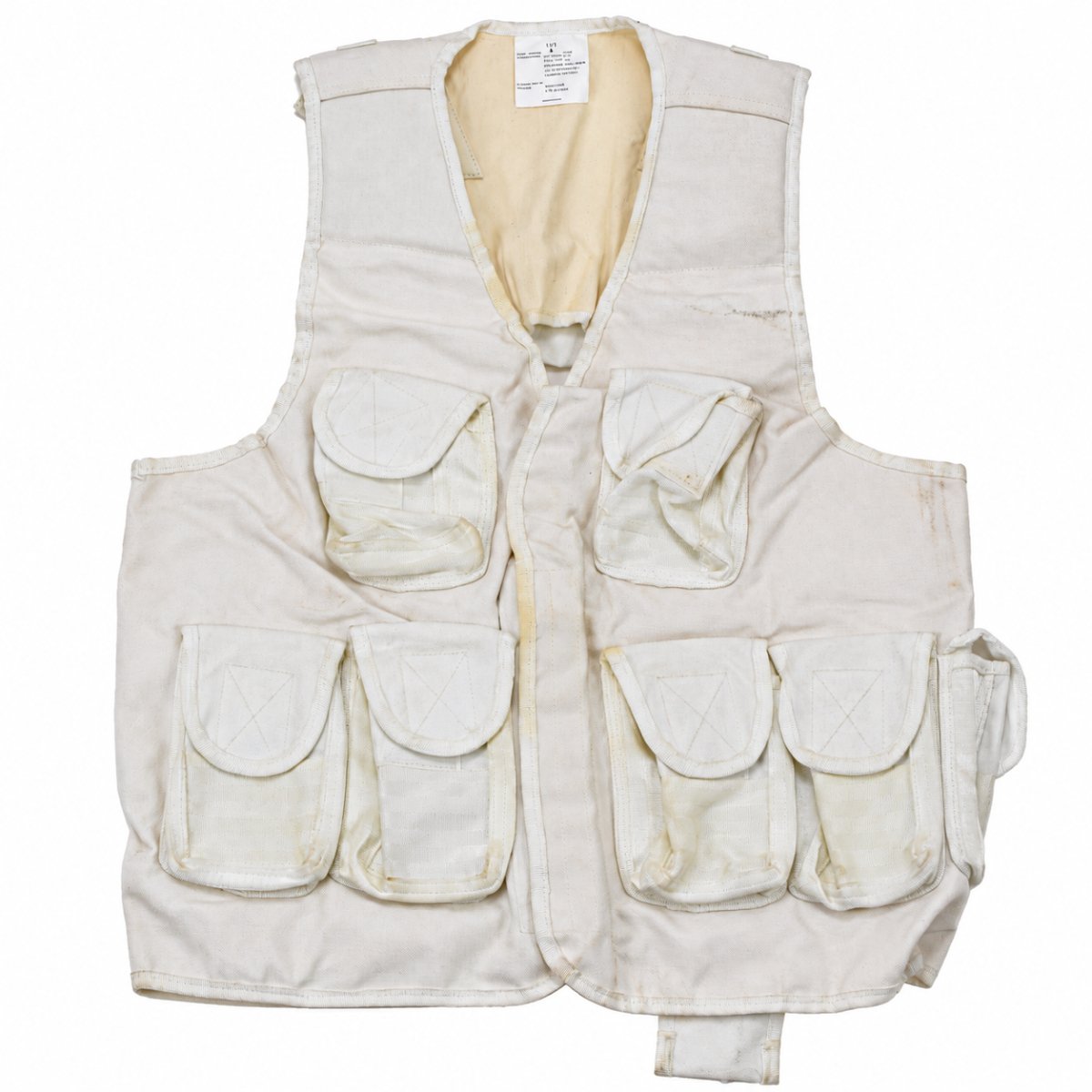 Original Turkish Military Tactical Vest Multi Pouch Field Utility White