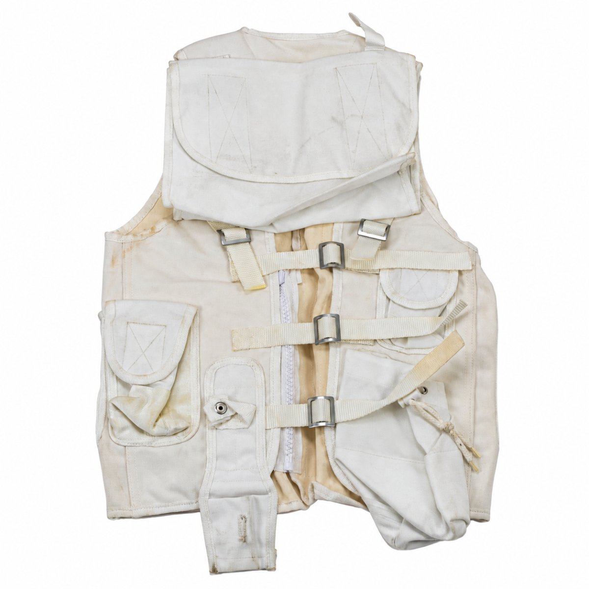 Original Turkish Military Tactical Vest Multi Pouch Field Utility White