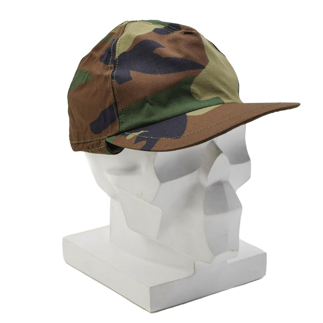Original Turkish Military Winter Field Cap RipStop Outdoor Hat Woodland Camo
